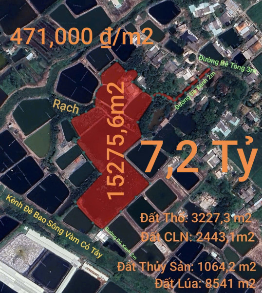 Bán lô đất thổ gần Quốc Lộ 50B giá 3,78 tỷ