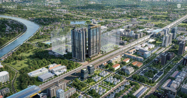 Căn penthouse-style 3PN+1 142m2 góc Tây Bắc tòa L1 Hanoi Seasons Garden Nguyễn Trãi