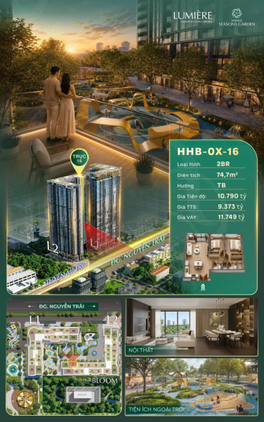 ✨ MỞ BÁN SIÊU PHẨM CĂN 2PN TẠI LUMIÈRE HANOI SEASONS GARDEN: Sở hữu căn hộ 2PN , diện tích 74,7m²,