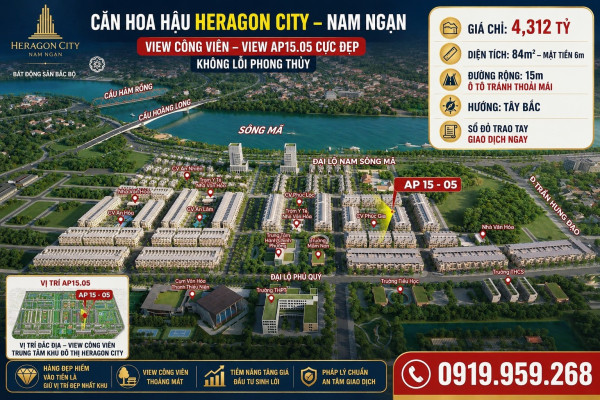 HERAGON CITY – NAM NGẠN. GIÁ ĐỢT 1. CK 9,5%